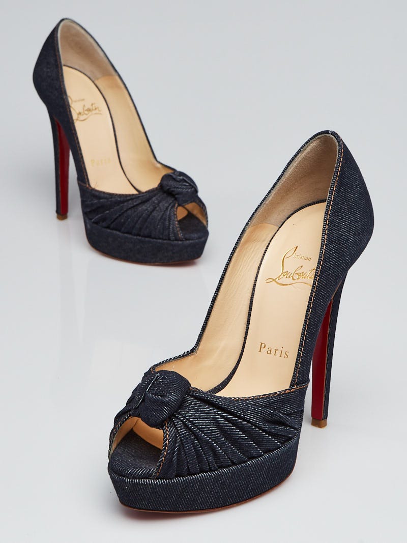 Christian louboutin hot sale denim pumps