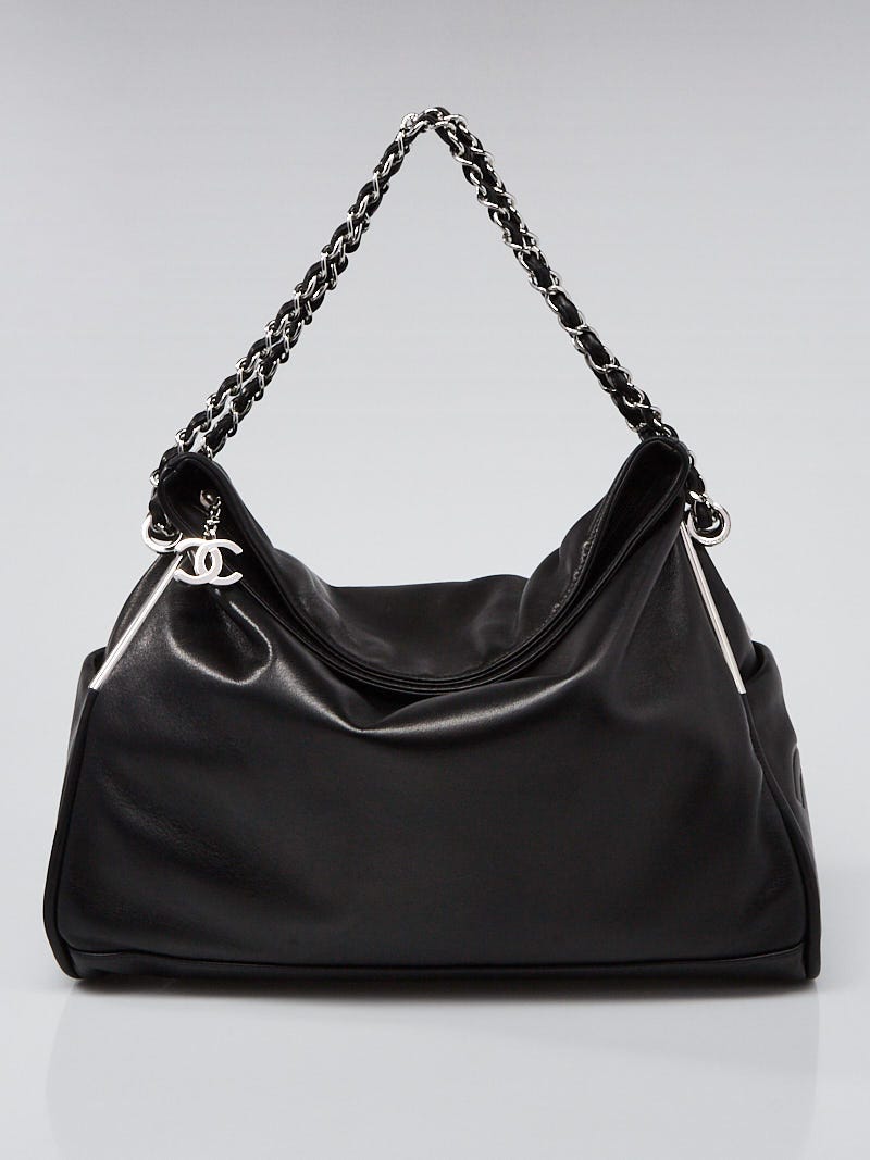 Chanel Black Lambskin Leather Large Ultimate Soft Bag - Yoogi's Closet