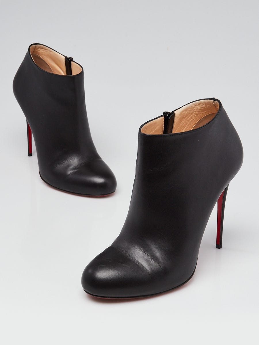 Christian Louboutin Black Calf Charme Leather Bellissima 100 Ankle
