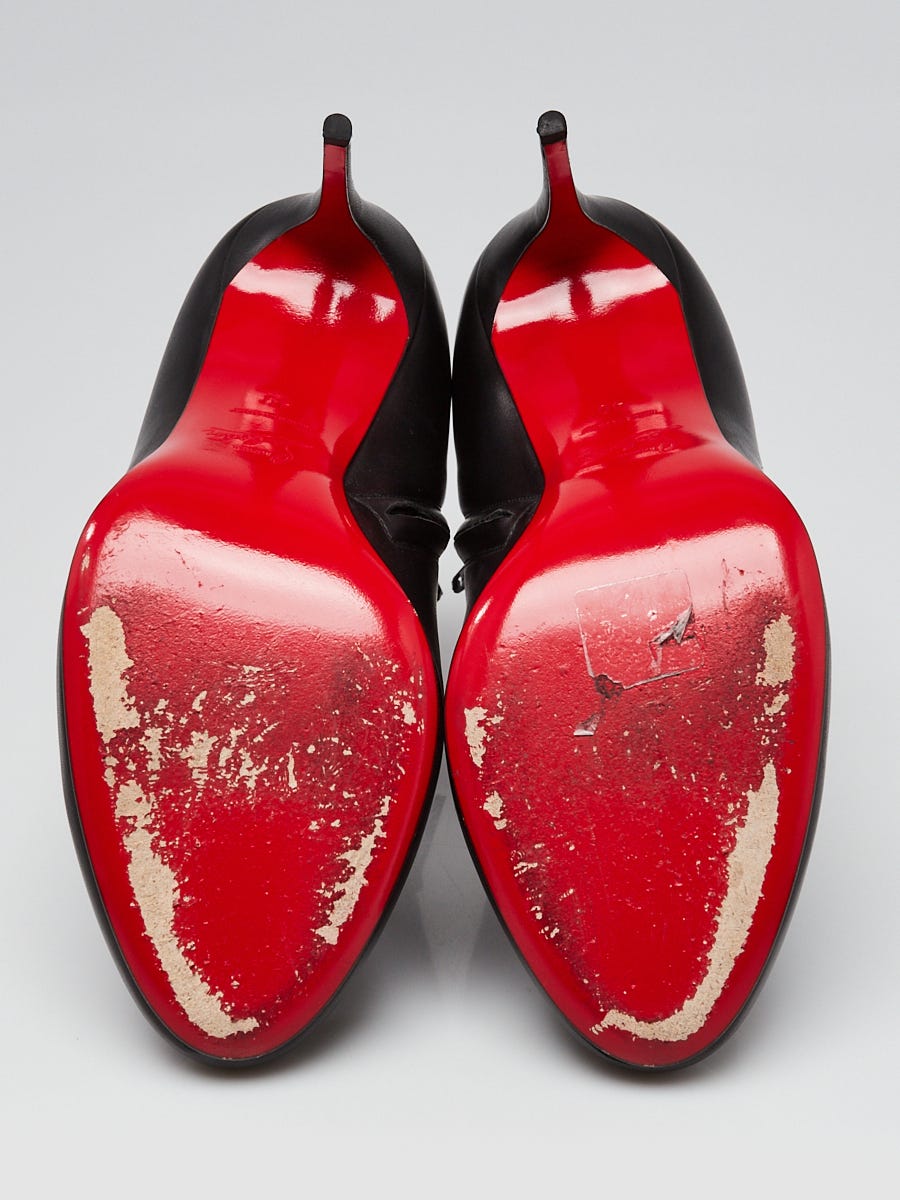 Christian Louboutin Black Calf Charme Leather Bellissima 100 Ankle