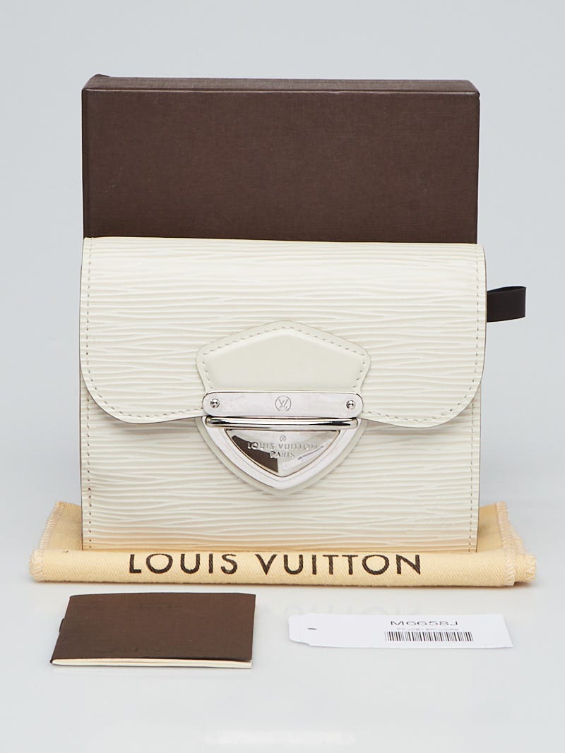 Louis Vuitton White Epi Leather Eugenie Wallet - Yoogi's Closet