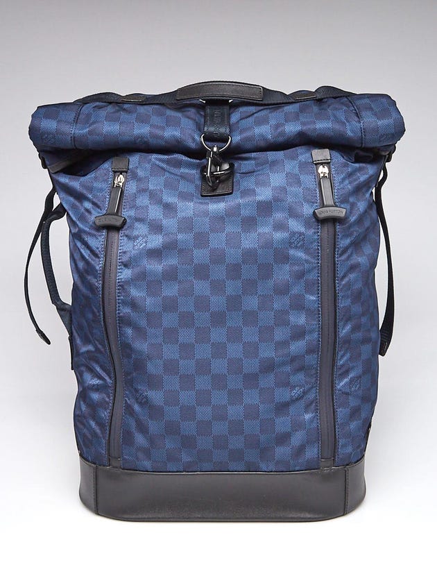 Louis Vuitton Blue Damier Nylon Cup Sirocco Backpack Bag