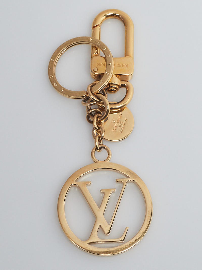 Auth Louis Vuitton Keychain Bag Charm LV Circle M68000 Keyring