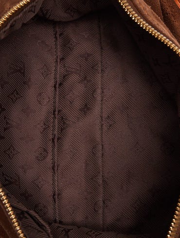 Louis Vuitton Onatah Tasche Monogram Wildleder Cognac gold hardware