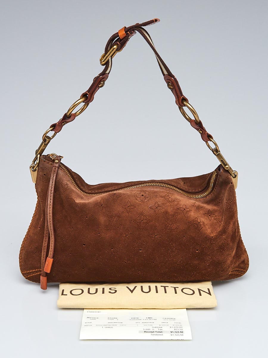 Louis Vuitton Limited Edition Cacao Monogram Suede Onatah Pochette Bag -  Yoogi's Closet