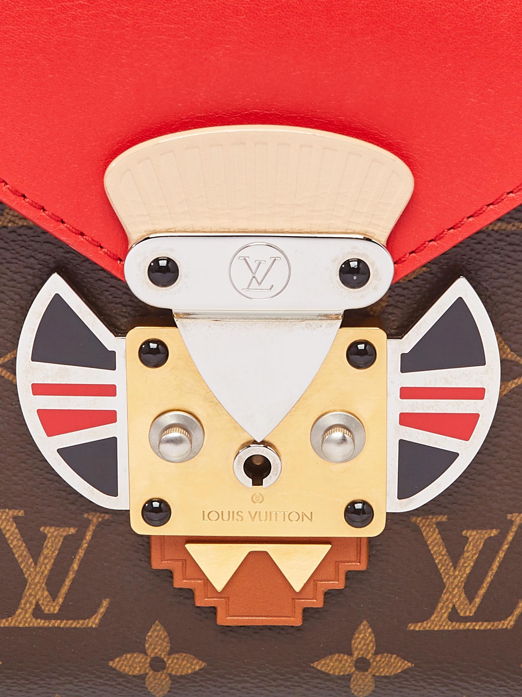 Louis Vuitton Limited Edition Rouge Monogram Tribal Mask Chain