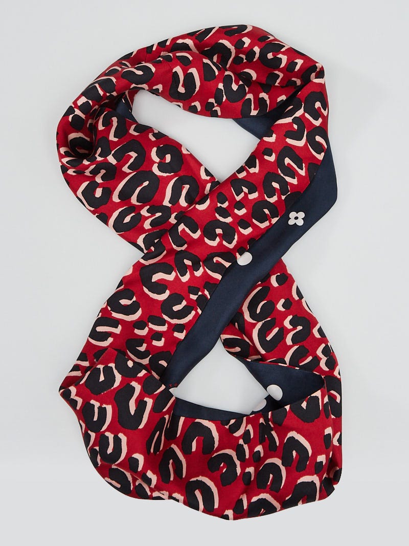 Louis Vuitton, Accessories, Louis Vuitton Scarf Leopard Print Monogram  Flower Silk Wrap