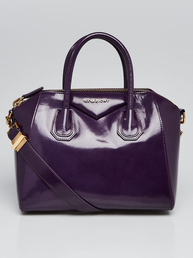Givenchy Purple Shiny Calfskin Leather Small Antigona Bag