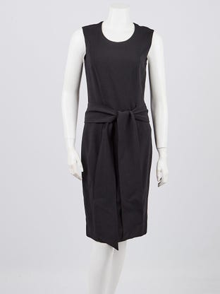 Louis Vuitton Uniformes Women's Black Sleeveless Dress Size 38 Polyester  Viscose