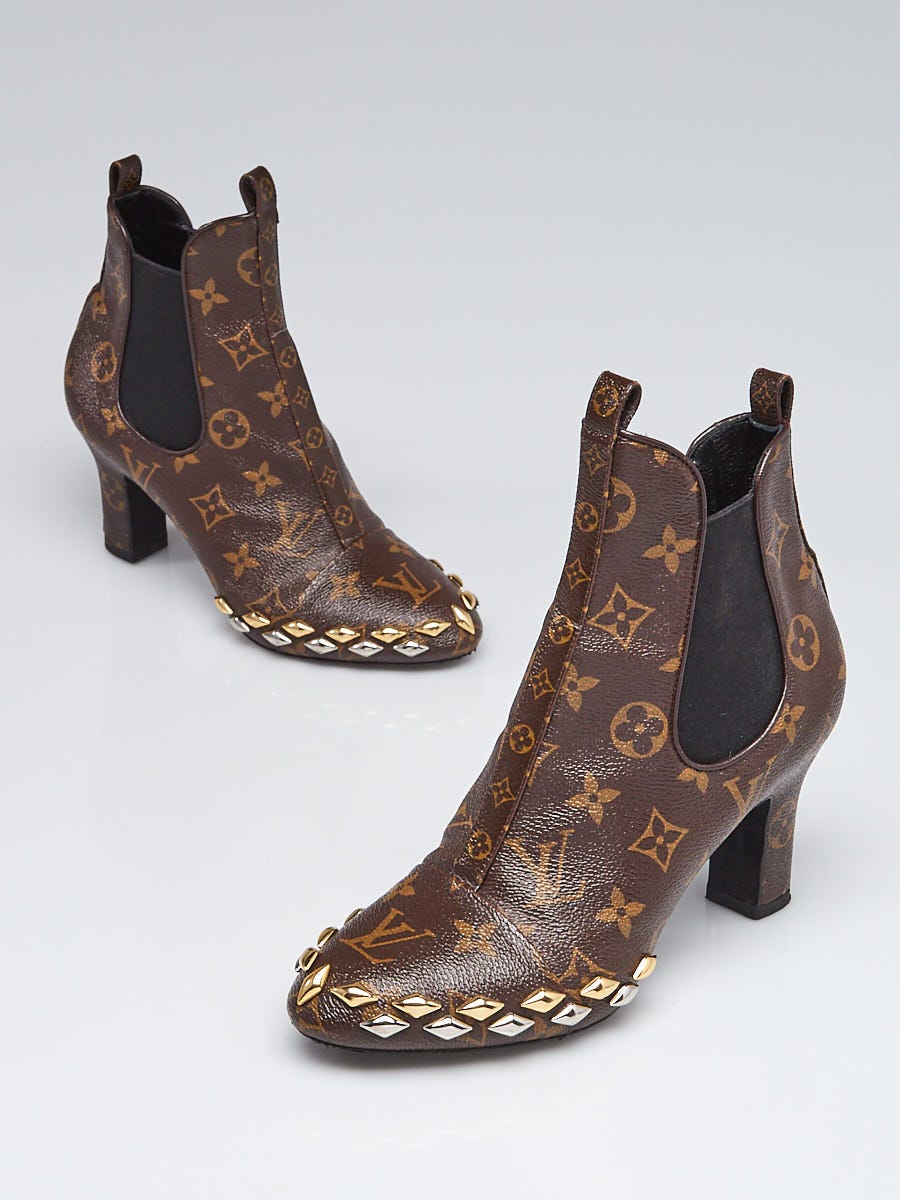 Louis Vuitton Monogram Coated Canvas Eldorado Heels Size 7/37.5 - Yoogi's  Closet