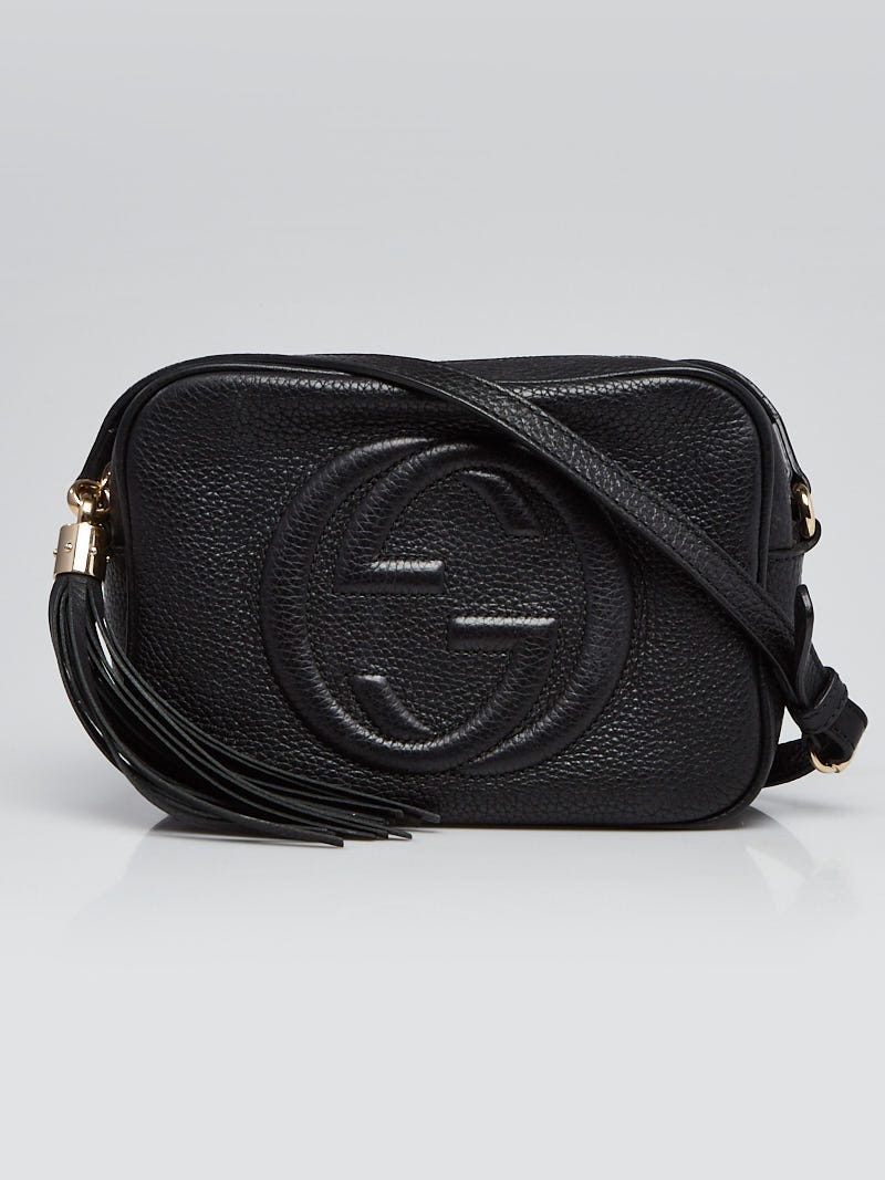 Gucci Black Pebbled Leather Mini Soho Disco Shoulder Bag - Yoogi's