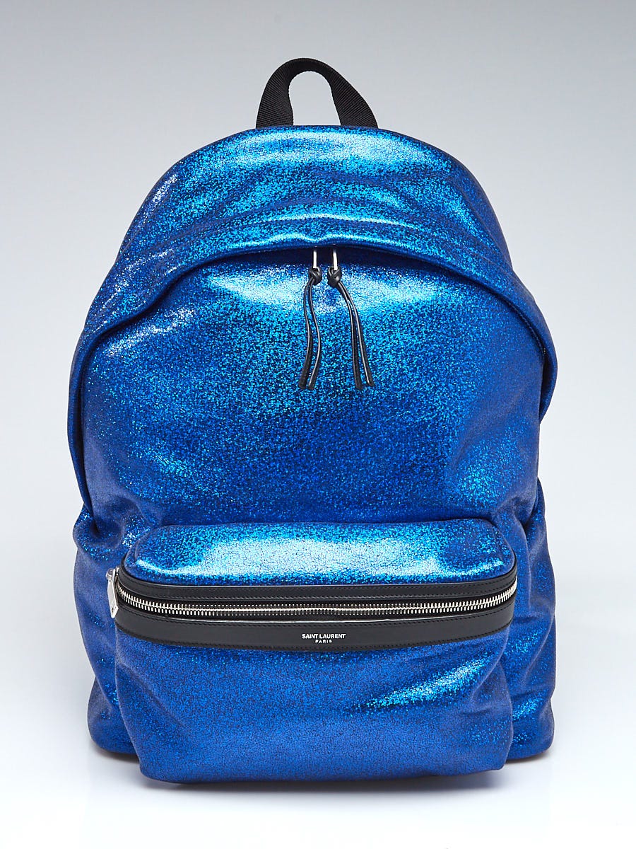 Saint laurent glitter outlet backpack