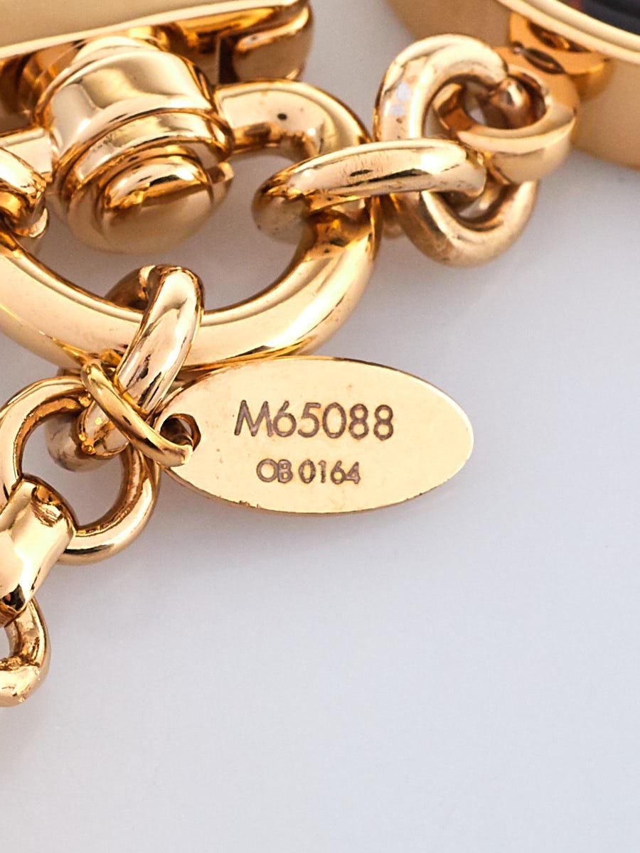 Louis Vuitton Tortoise Resin & Gold Vintage Lock Me Bracelet - Buy LV Canada