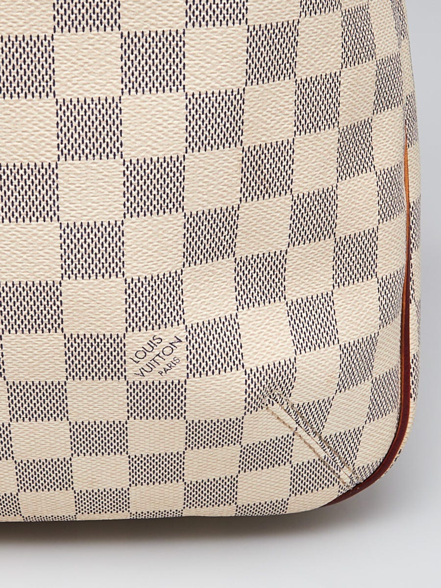 Poshbag Boutique - This Louis Vuitton Soffi in Damier Azur canvas includes  a vachetta top handle and a longer shoulder strap, both detachable for  ultimate versatility. Includes its original dust bag and