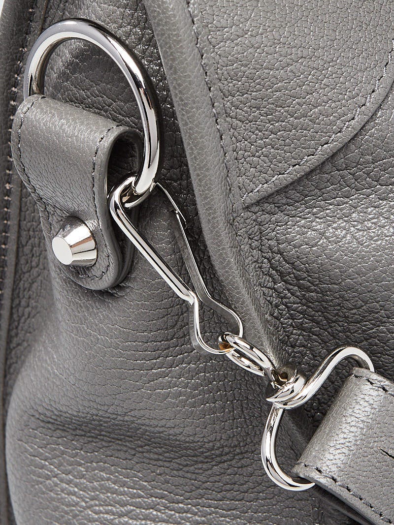 Balenciaga Gris Acier Grained Chevre Leather Metallic Edge