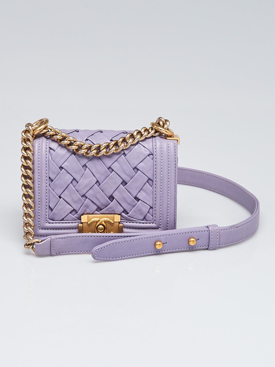 Chanel boy bag online purple