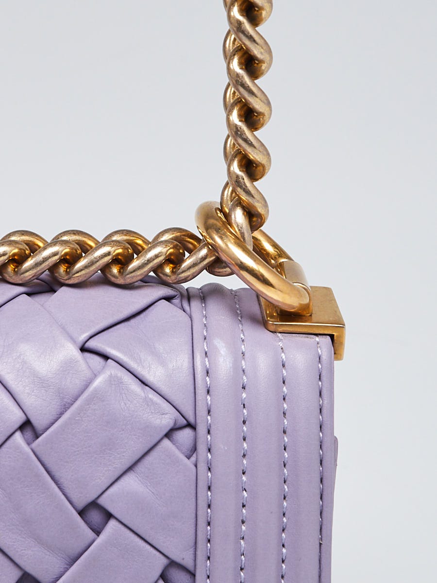 Chanel Purple Woven Lambskin Leather Paris-Versailles Mini Boy Bag -  Yoogi's Closet