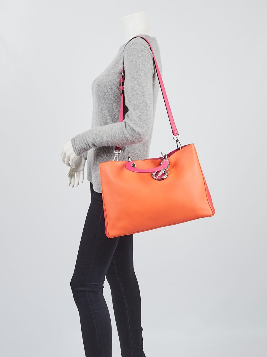 Dior - Authenticated Diorissimo Handbag - Leather Orange for Women, Very Good Condition