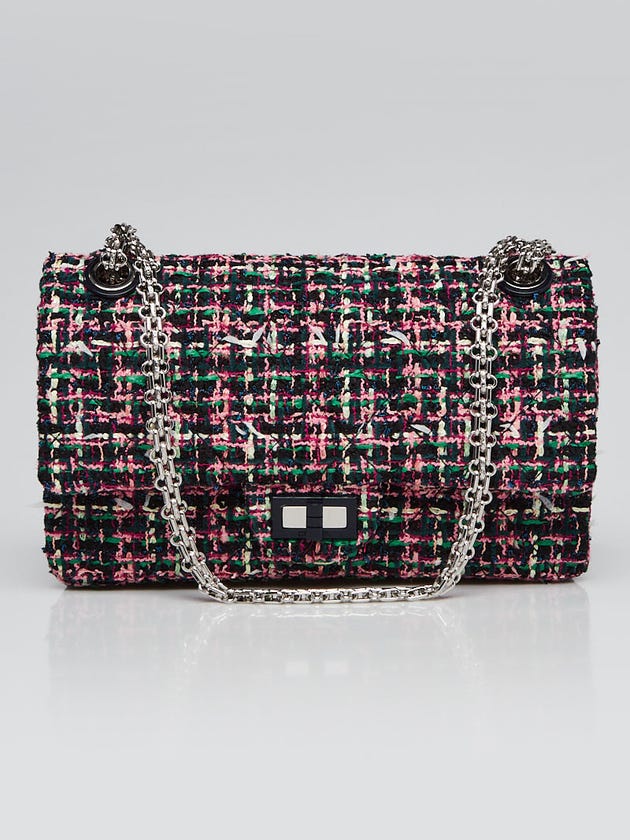 Chanel 2.55 Reissue Pink Multicolor Tweed and Resin 225 Flap Bag
