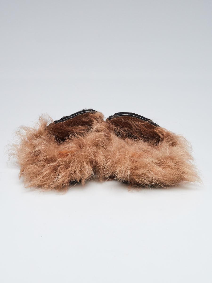 Gucci Authenticated Faux Fur Coat