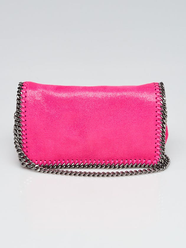 Stella McCartney Pink Shaggy Dear Faux Leather Falabella Crossbody Pochette Bag