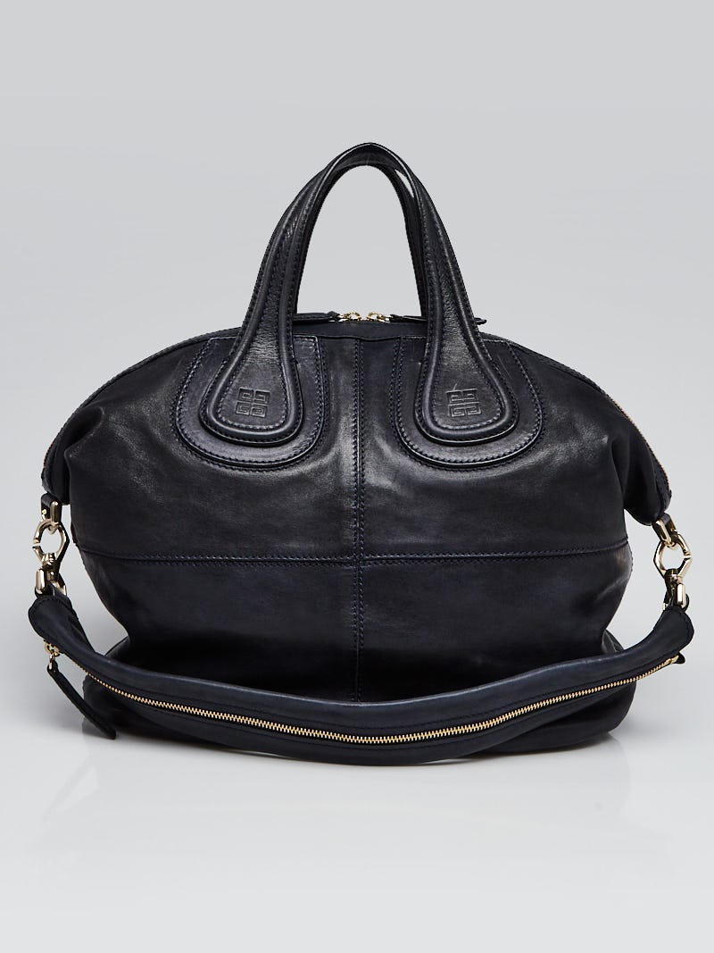 Givenchy Navy Blue Lambskin Leather Medium Nightingale Bag