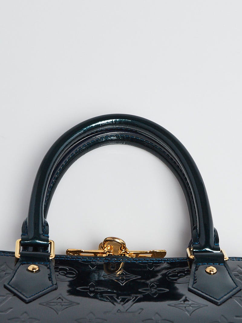 Louis Vuitton Blue Nuit Monogram Vernis Alma GM Bag - Yoogi's Closet