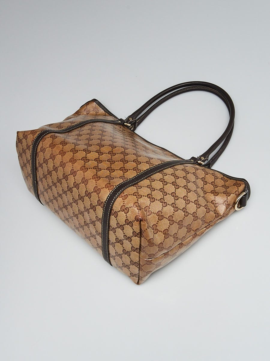 Gucci Beige/Ebony GG Crystal Coated Canvas Joy Tote Bag | Yoogi's