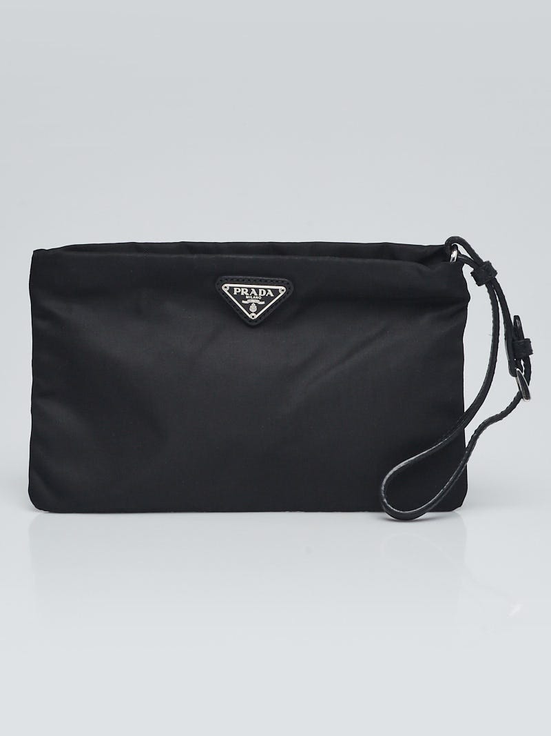 Prada Tessuto Nylon Pochette Bag Black
