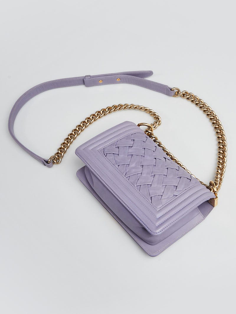 CHANEL 手袋　紫 CHANEL 羊皮皮革Chain Shoulder金扣鏈帶肩背袋紫色– Brand Off