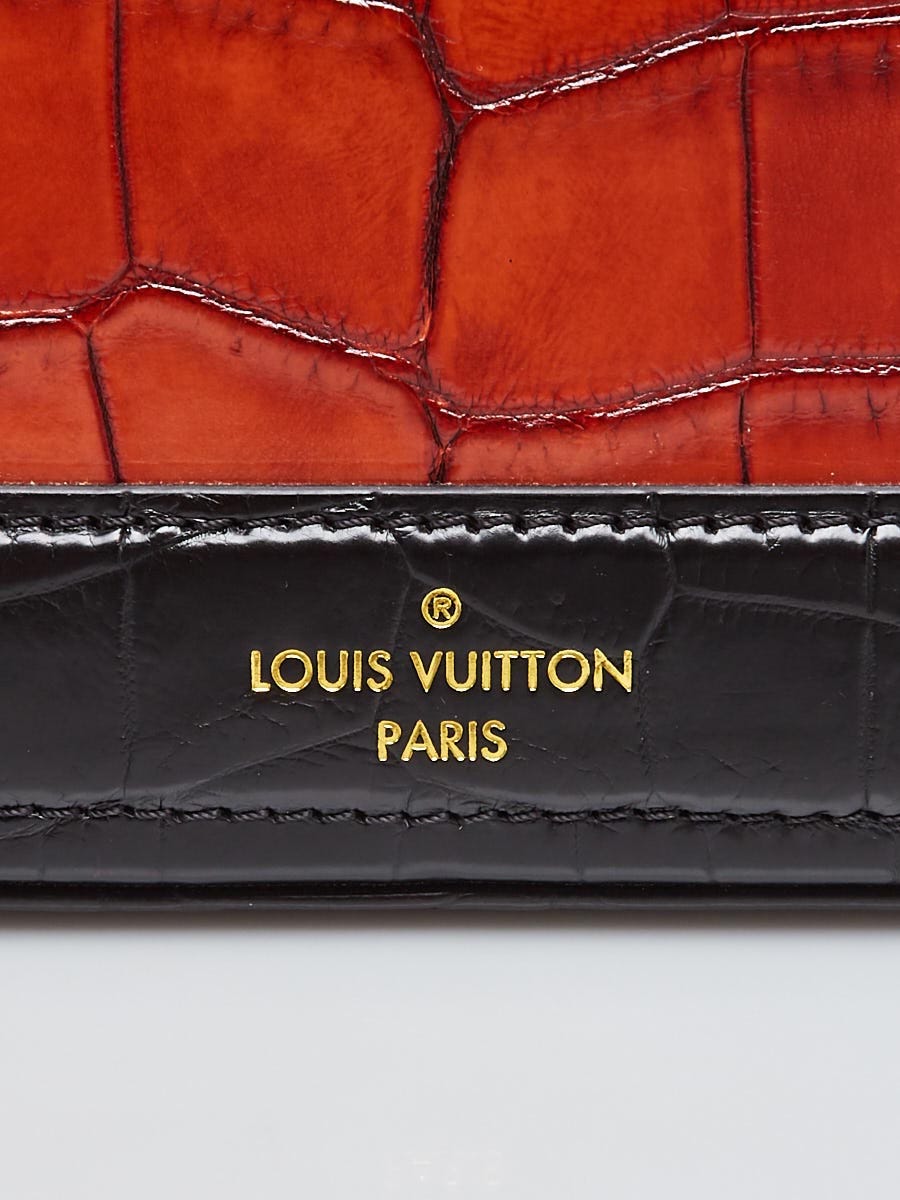 Louis Vuitton Cognac/Black Crocodile Niloticus Dora PM Bag - Yoogi's Closet