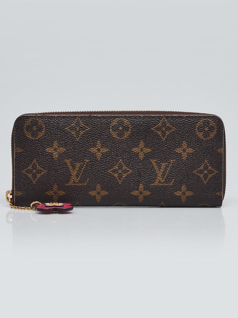 Clemence Wallet in Monogram coated canvas, Gold Hardware