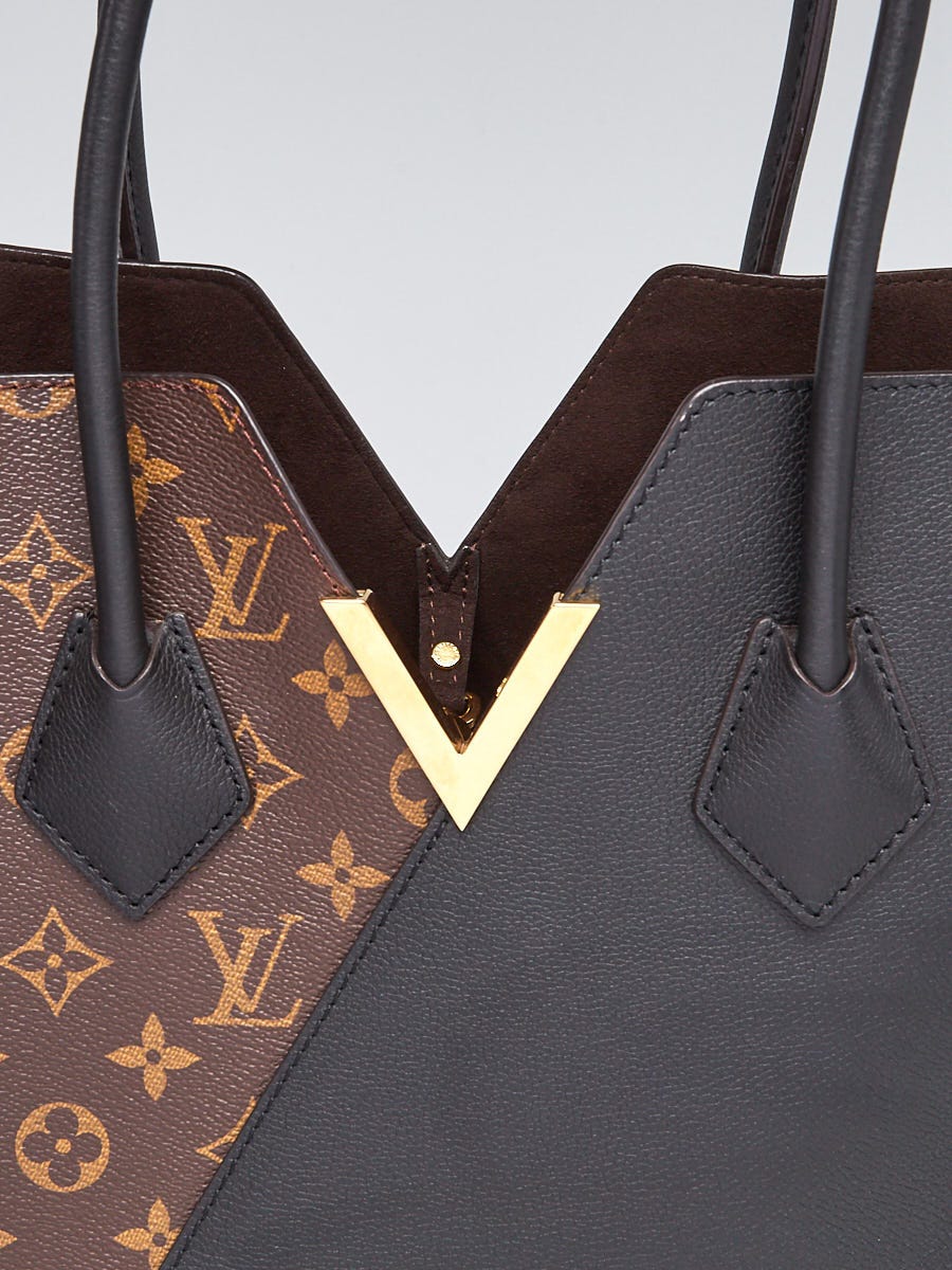 Louis Vuitton Monogram Canvas Black Leather Kimono Tote Bag