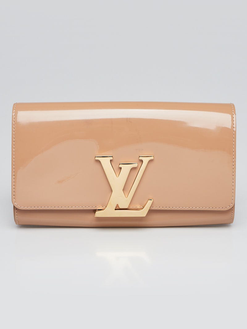 Louis Vuitton Beige Vernis Leather Louise Clutch Bag, Gently Used