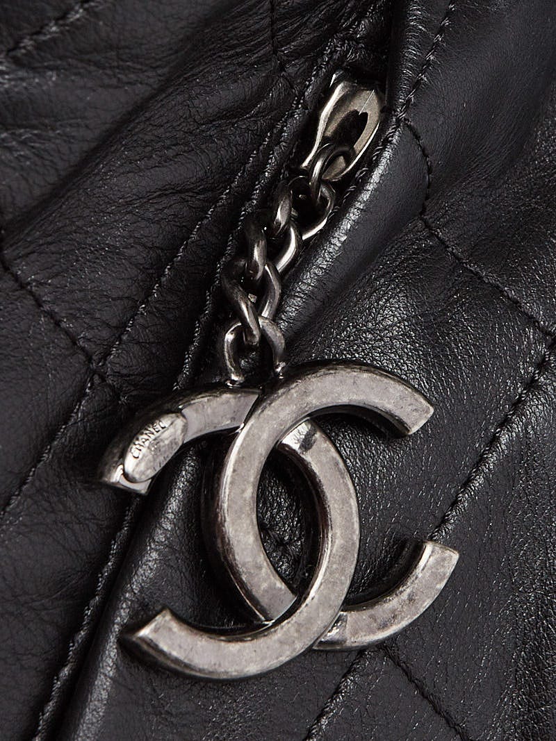 Chanel Black Quilted Leather Coco Pleats Hobo Bag - Yoogi's Closet