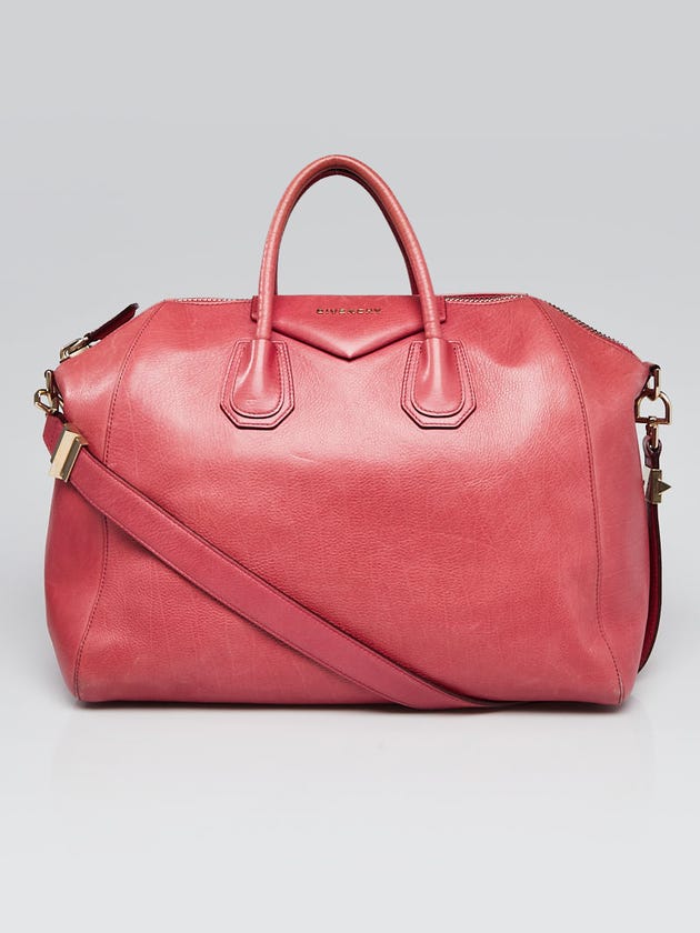 Givenchy Dark Pink Calfskin Leather Large Antigona Bag