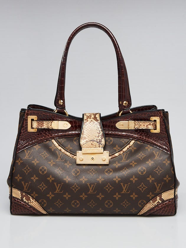 Louis Vuitton Limited Edition Monogram Canvas Shopper GM Exotic Bag