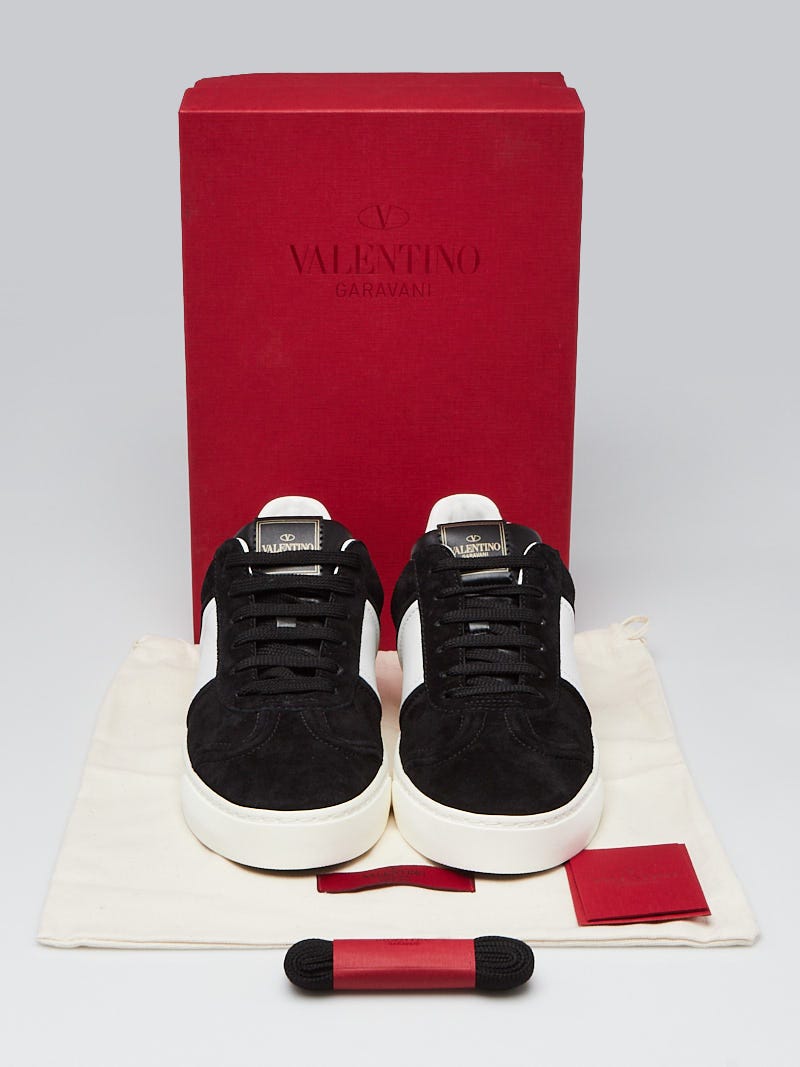 Valentino Black Suede Low Top FlyCrew Sneakers Size 10.5/41 Valentino Black Suede Low Top FlyCrew Sneakers Size 10.5/41