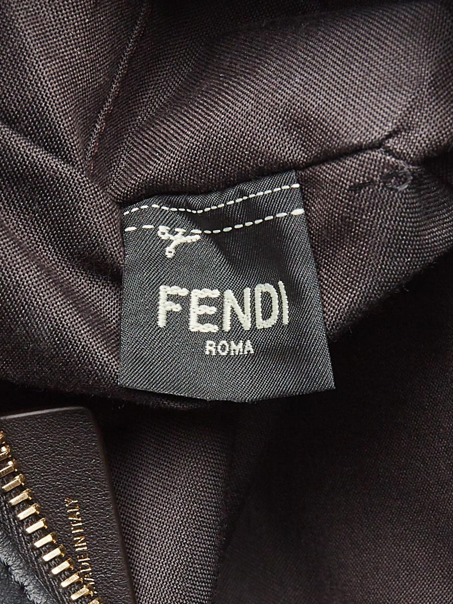Fendi Black/Brown Coated Canvas and Leather Mini Camera Case