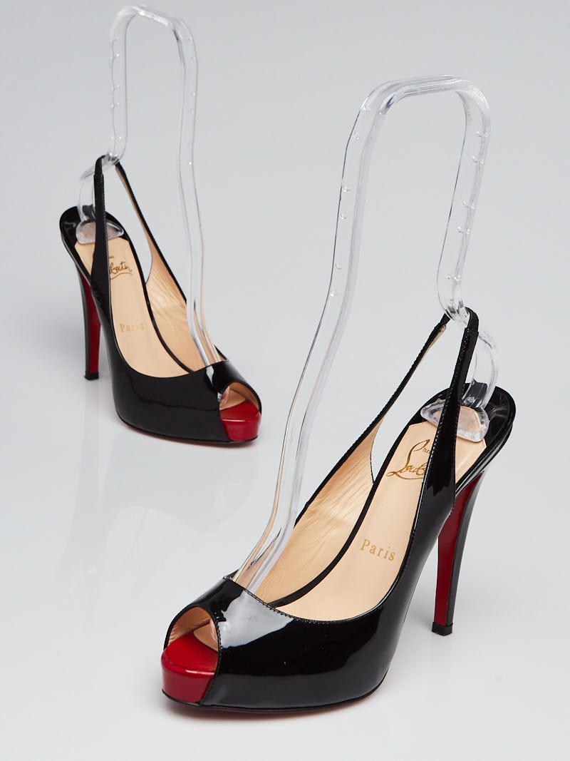 Christian Louboutin Black Patent Leather Private Number 120 
