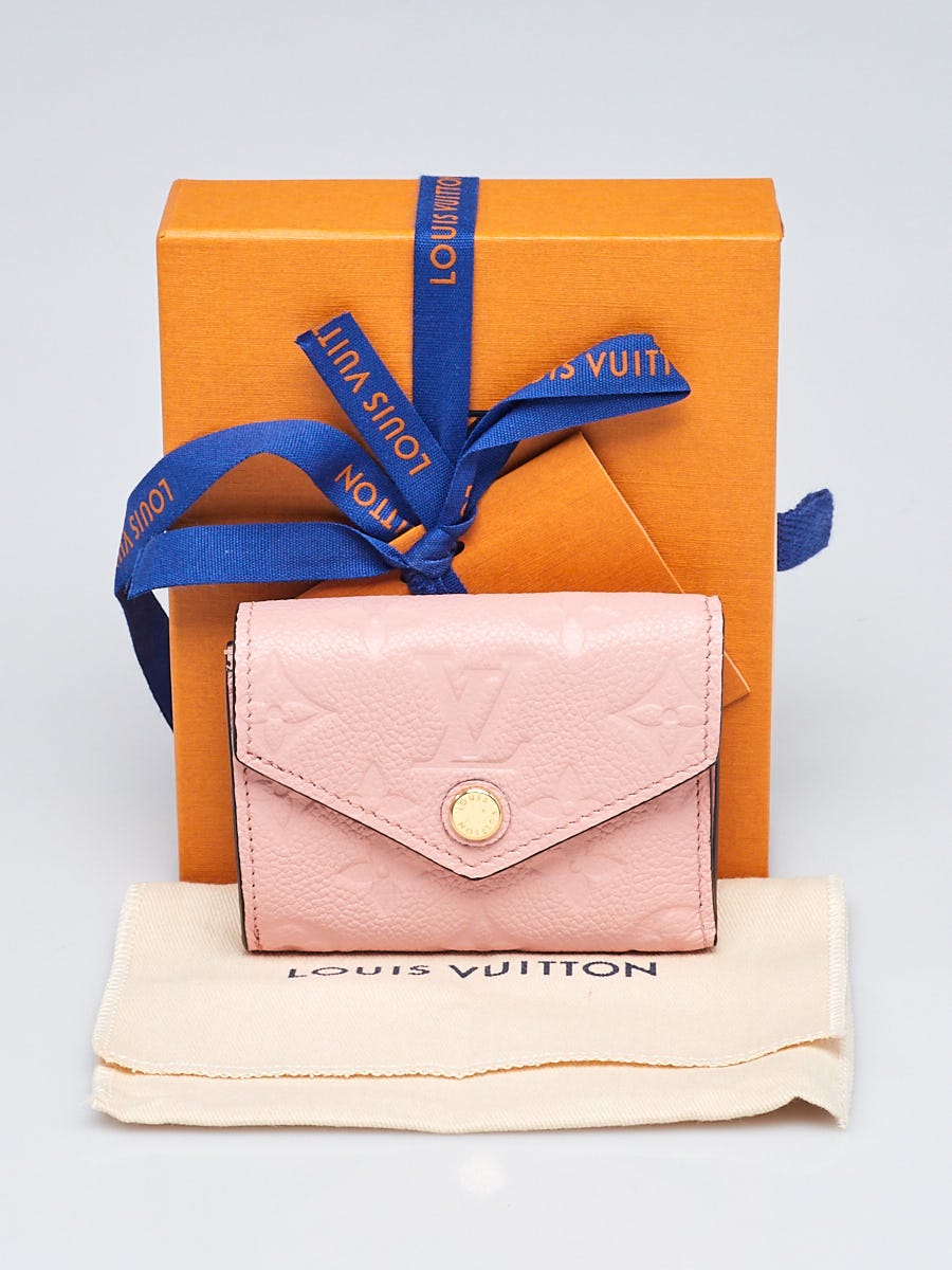Louis Vuitton Rose Poudre Monogram Empreinte Leather Zoe Wallet at