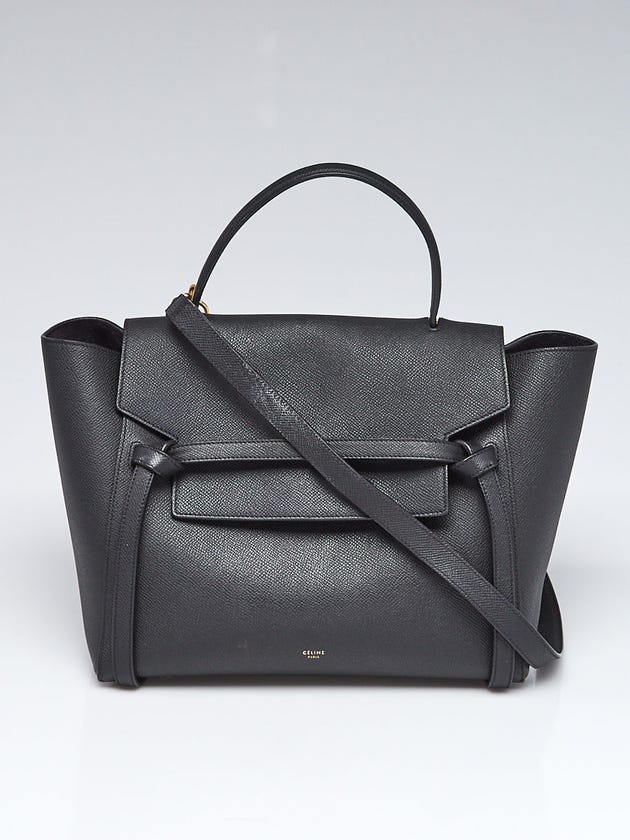Celine Black Grained Leather Mini Belt Bag