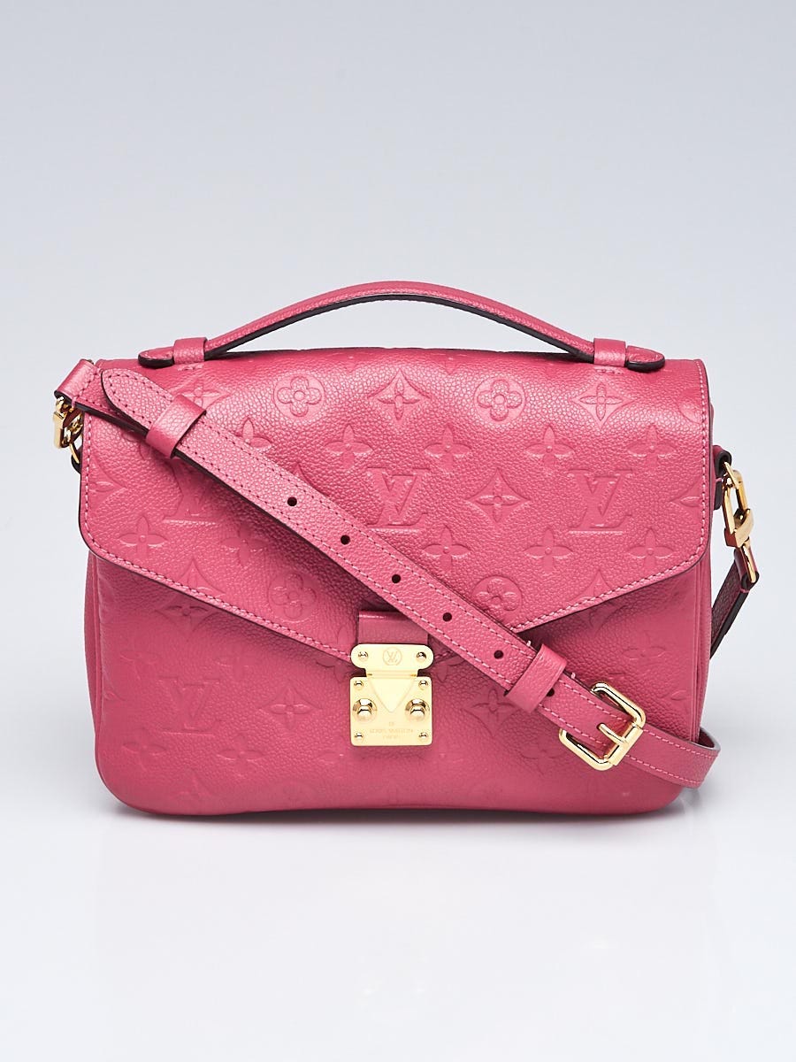 LOUIS VUITTON Metis Pochette Empreinte Leather Crossbody Bag Pink
