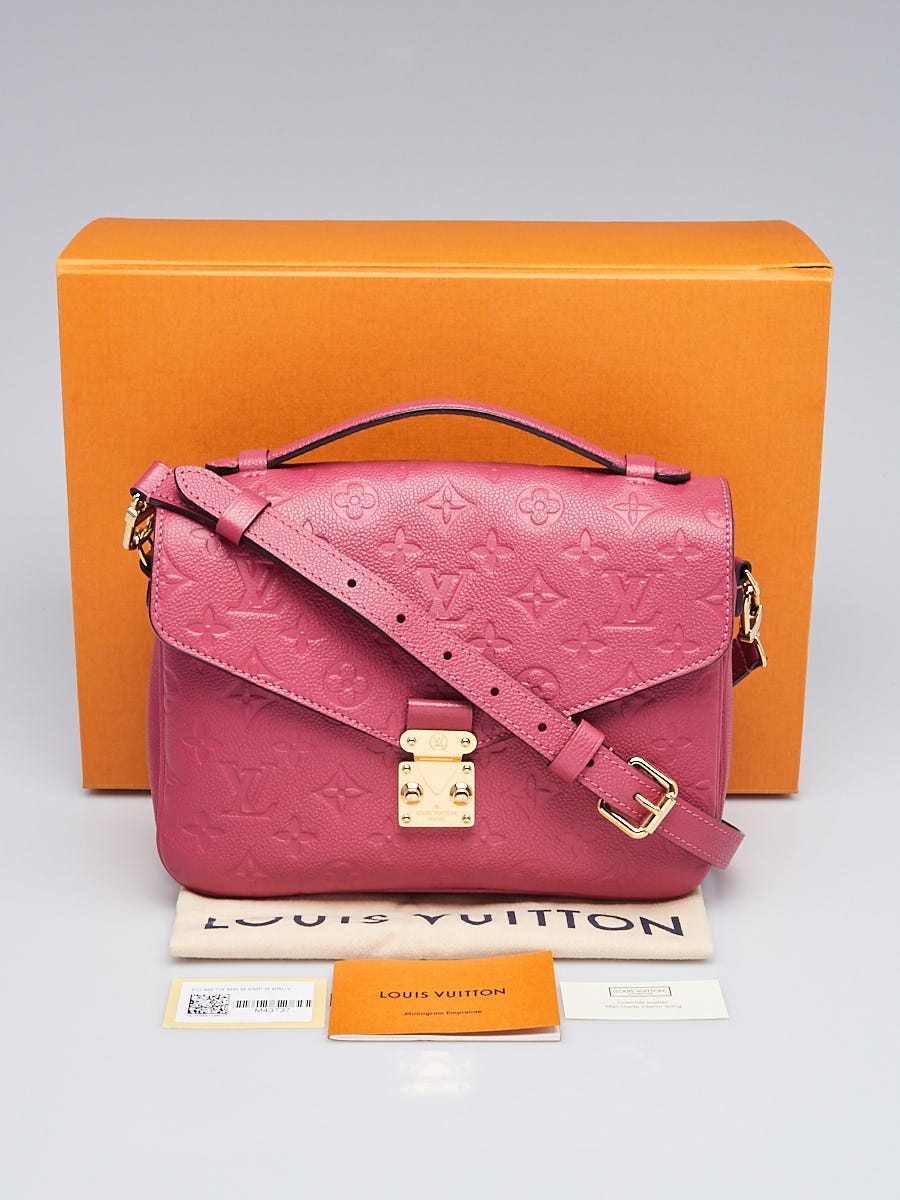 Louis Vuitton Rose Bruyere Monogram Empreinte Leather Pochette Metis Bag -  Yoogi's Closet