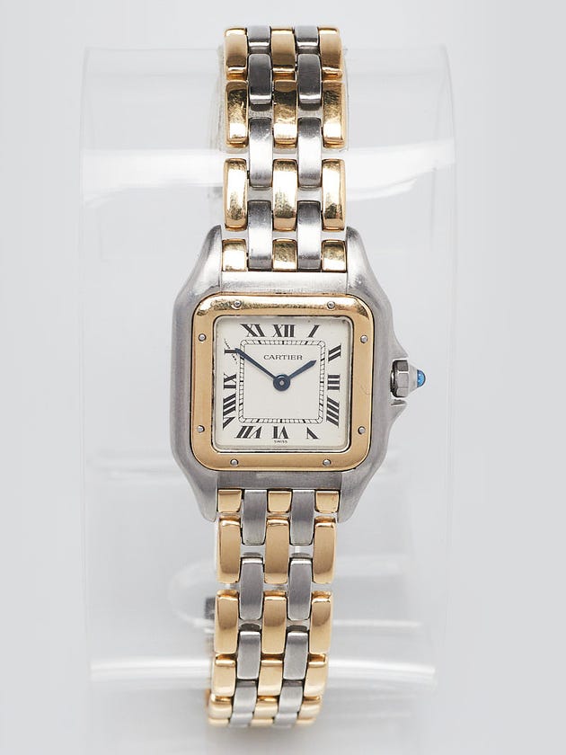 Cartier 18k Yellow Gold and Stainless Steel Panthere de Cartier 22mm Quartz Watch-166921