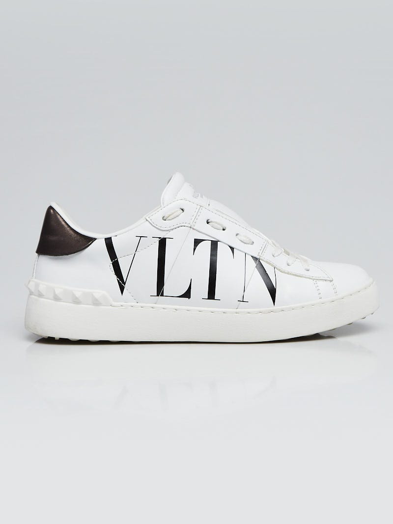 Valentino White Leather VLTN Low Top Sneakers Size 8.5/39