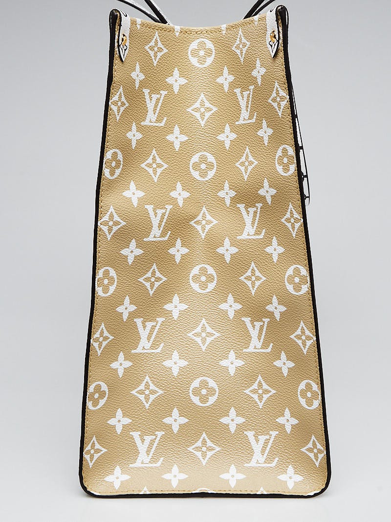 Louis Vuitton Onthego Monogram Giant Khaki Green/White in Coated Canvas  with Gold-tone - US