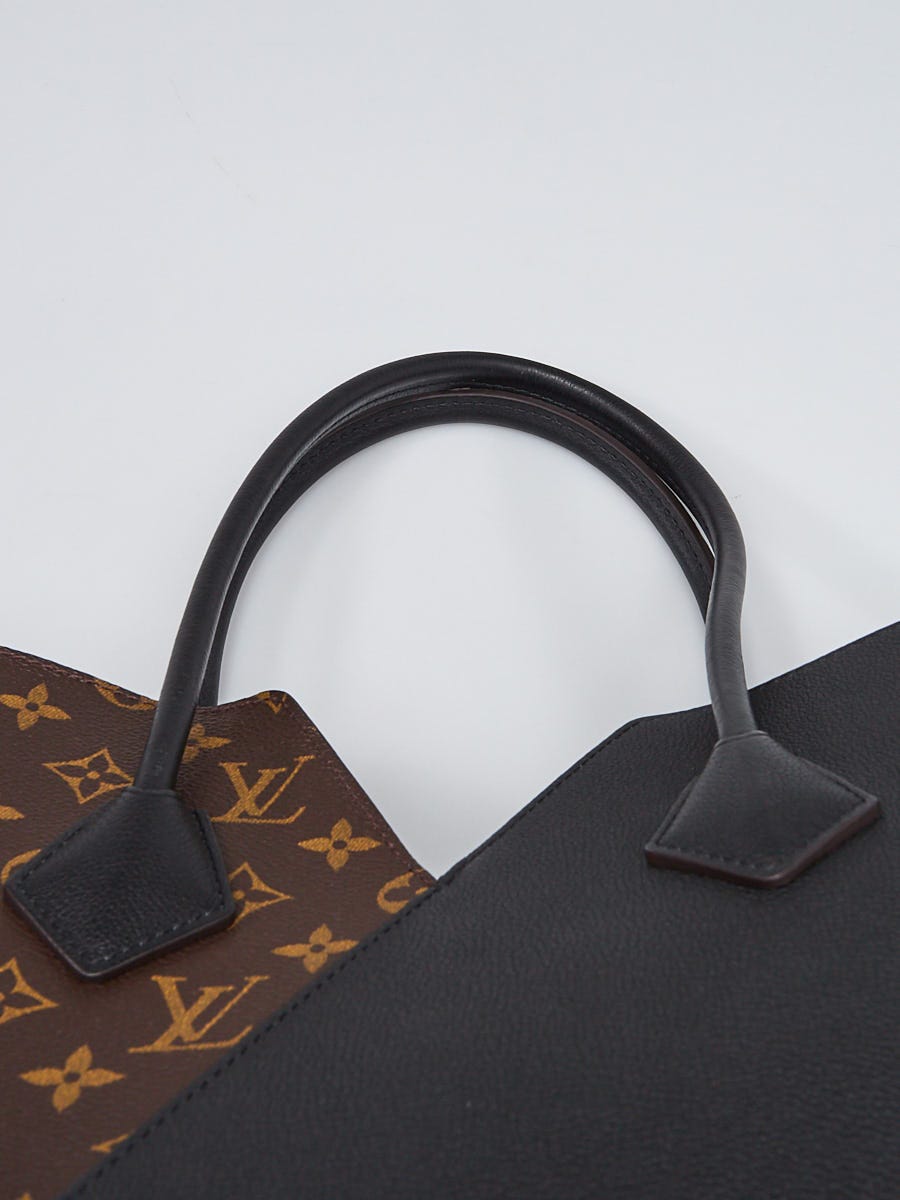 Louis Vuitton Monogram Canvas Black Leather Kimono Tote Bag