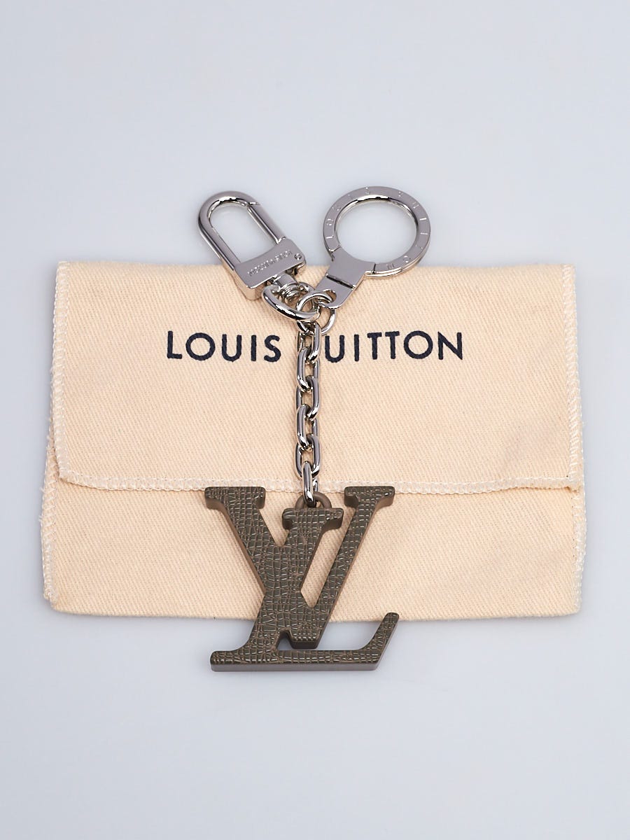 Louis Vuitton Grey Embossed Enamel and Silvertone Metal Initiales