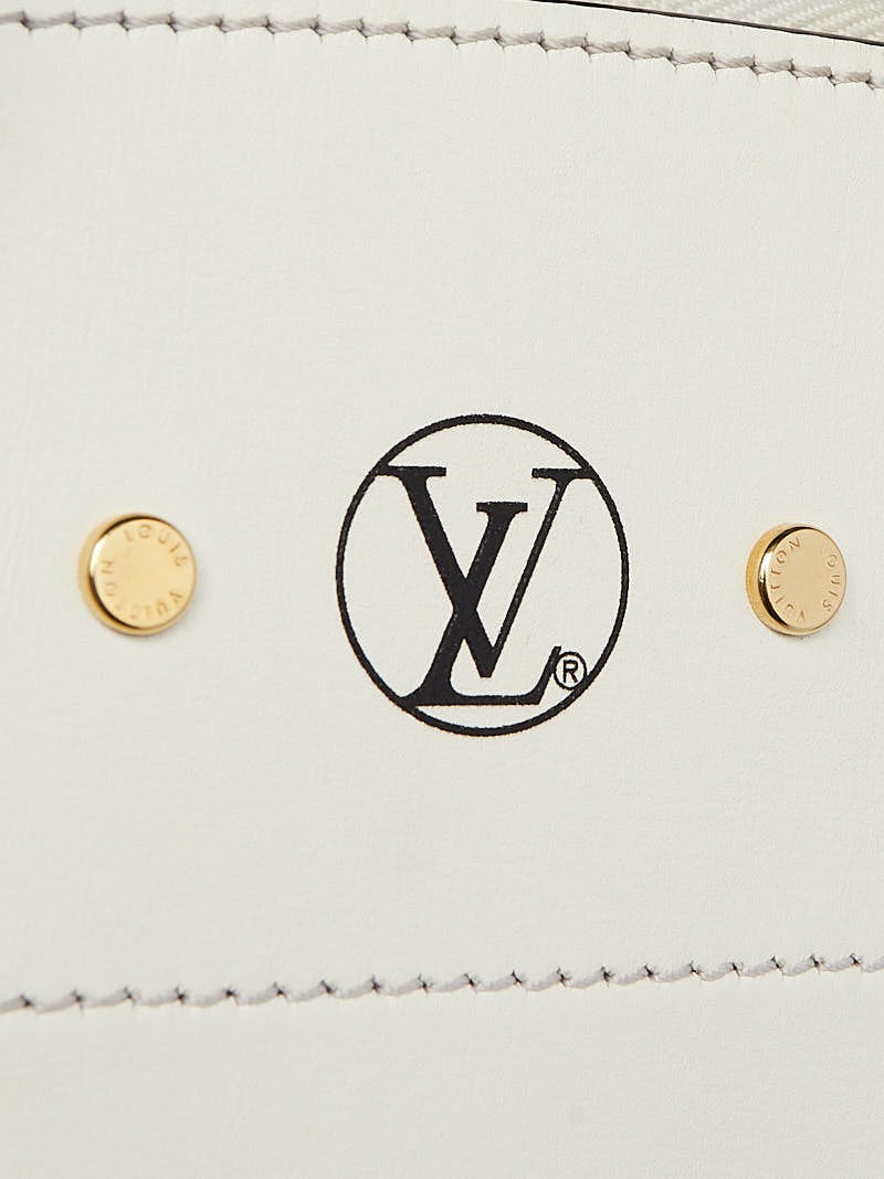 Louis Vuitton White/Green Leather City Steamer MM Bag - Yoogi's Closet